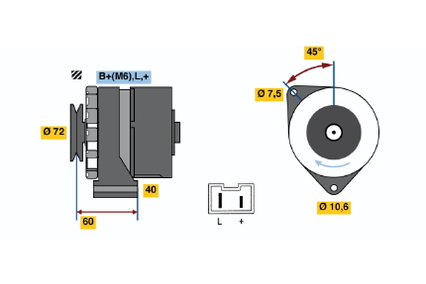 BOSCH 0 986 032 061 Alternator