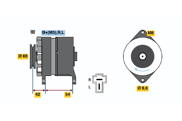 BOSCH 0 986 032 611 Alternator