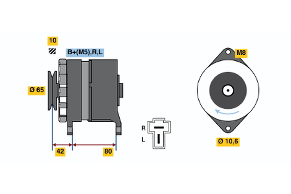 BOSCH 0 986 032 621 Alternator