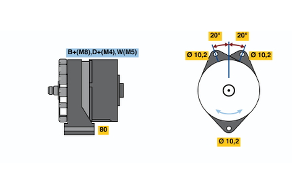 BOSCH 0 986 033 100 generátor