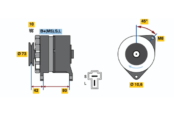 BOSCH 0 986 033 441 Alternator