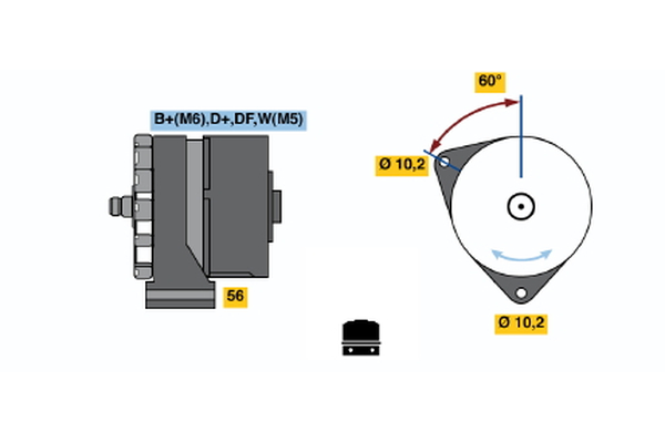 BOSCH 0 986 033 620 Alternator