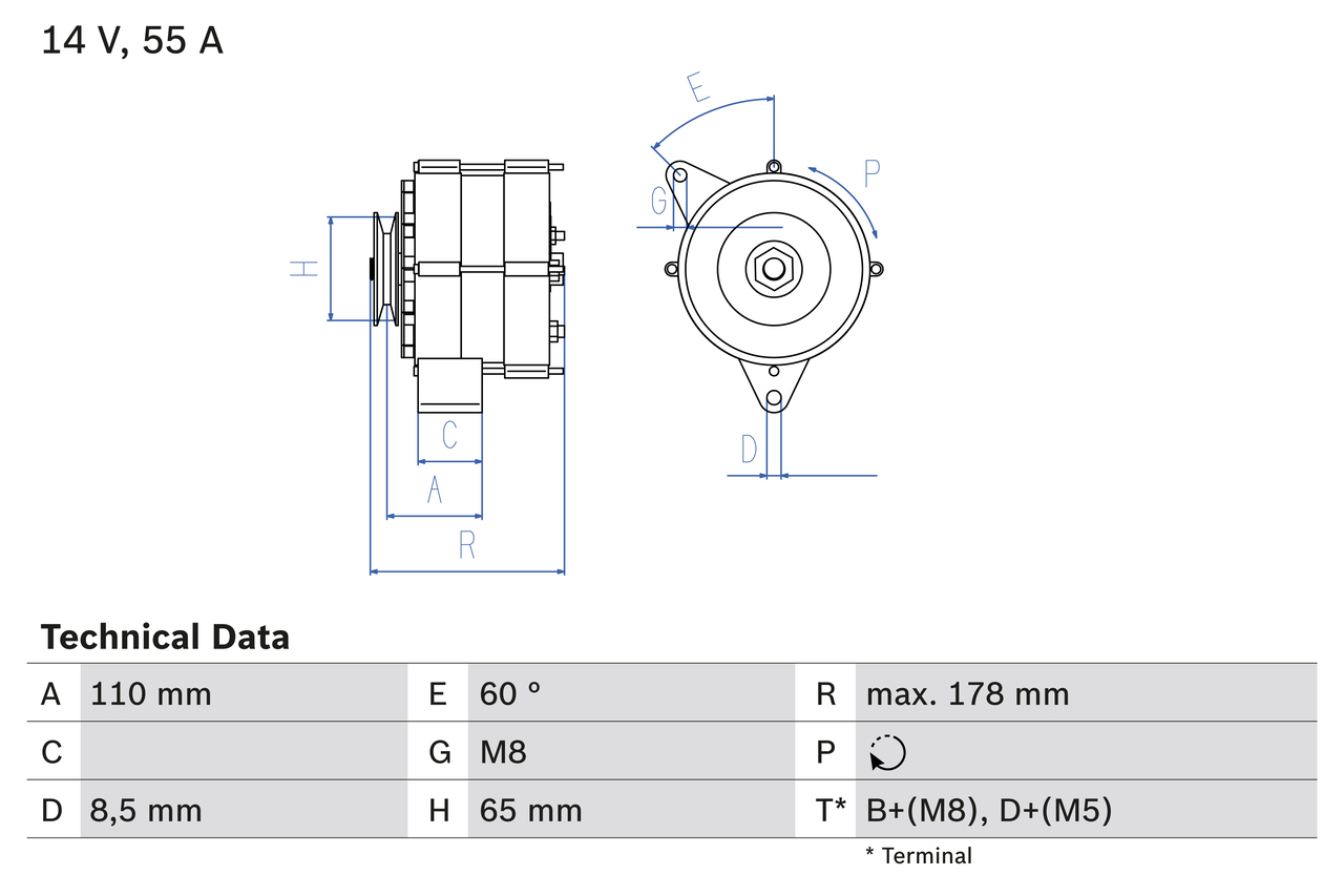 BOSCH 0 986 034 220 Alternatore-Alternatore-Ricambi Euro