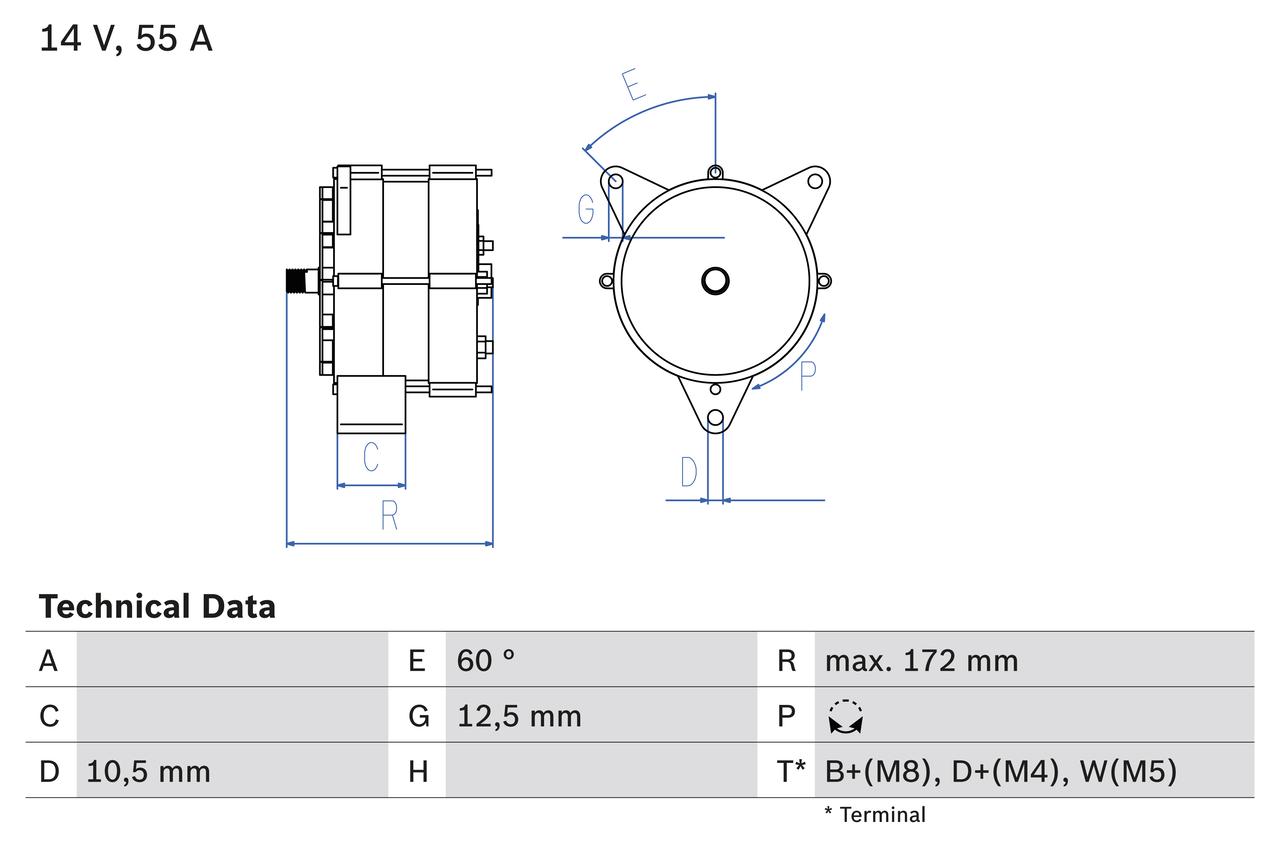 BOSCH 0 986 034 260 Alternator