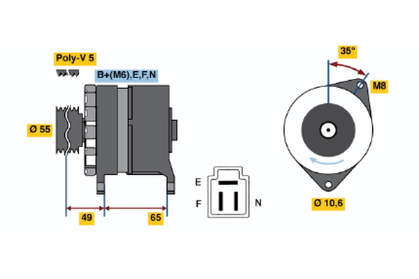 BOSCH 0 986 034 321 Alternator