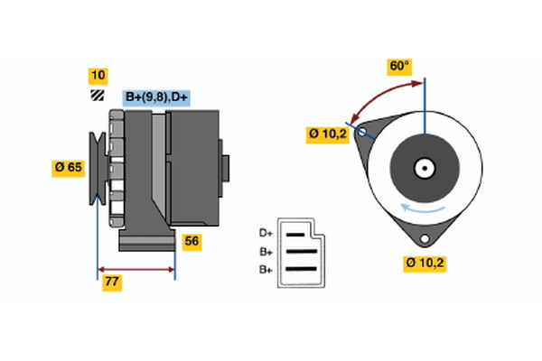 BOSCH 0 986 034 620 Alternator