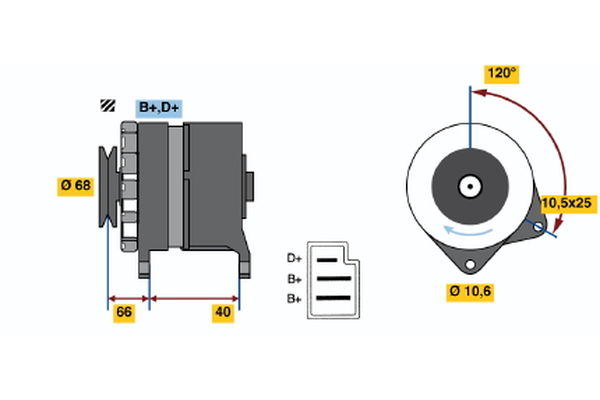 BOSCH 0 986 034 630 Alternator