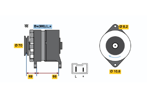 BOSCH 0 986 034 801 Alternator