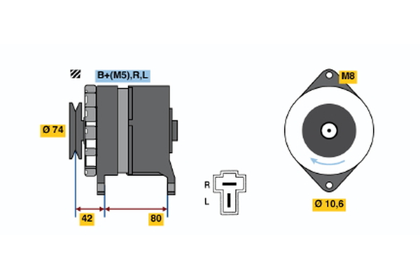 BOSCH 0 986 035 181 Alternator