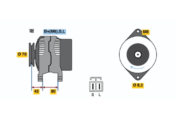 BOSCH 0 986 035 341 Alternator