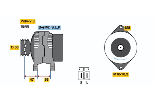 BOSCH 0 986 036 471 Alternator