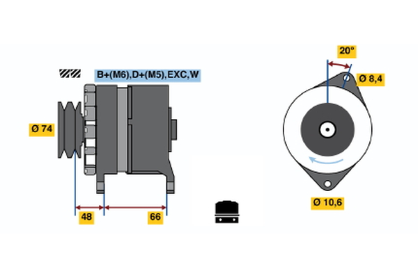 BOSCH 0 986 037 241 Alternator