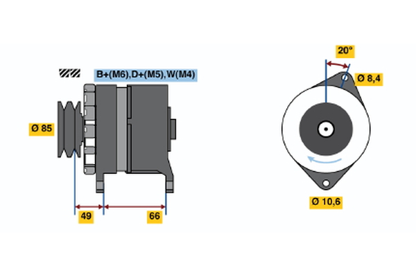 BOSCH 0 986 037 251 Alternator