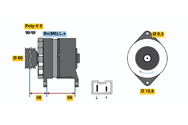 BOSCH 0 986 037 291 Alternator