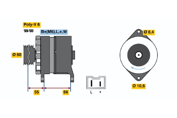 BOSCH 0 986 037 311 Alternator