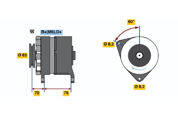 BOSCH 0 986 037 460 Alternator