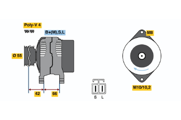 BOSCH 0 986 037 651 Alternator