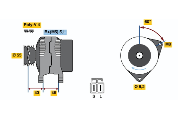 BOSCH 0 986 037 731 Alternator