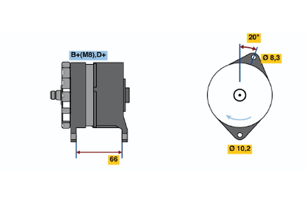 BOSCH 0 986 038 351 Alternator