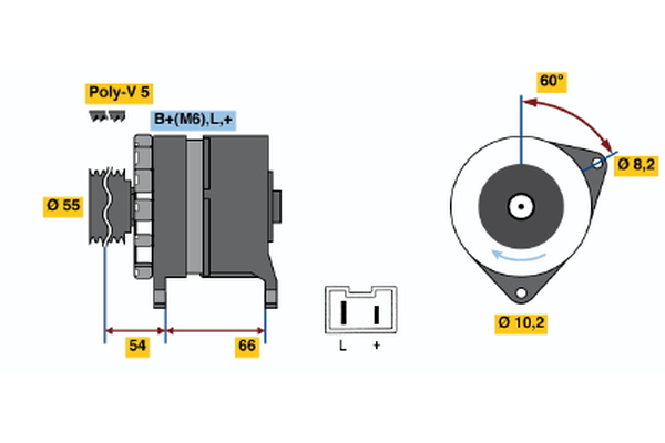 BOSCH 0 986 038 821 Alternator