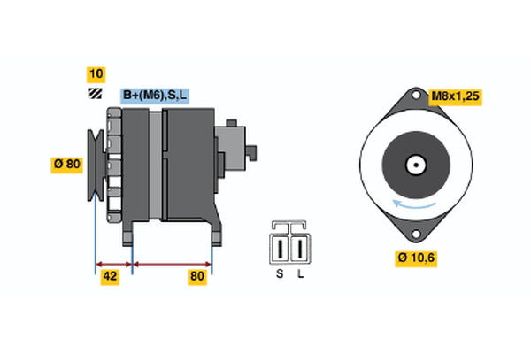 BOSCH 0 986 038 930 Alternator