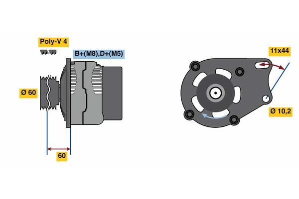 BOSCH 0 986 039 471 Alternator