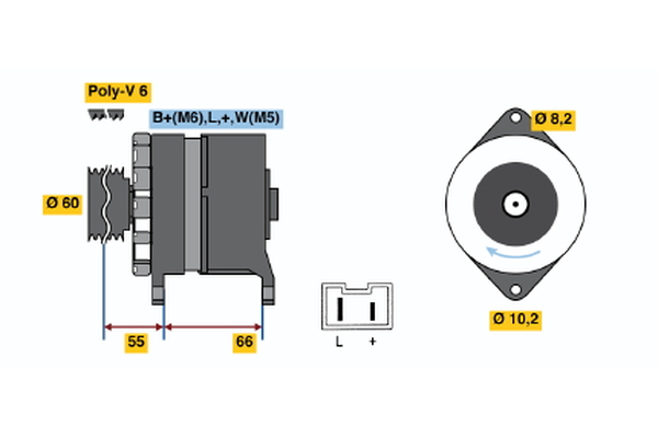 BOSCH 0 986 039 961 Alternator