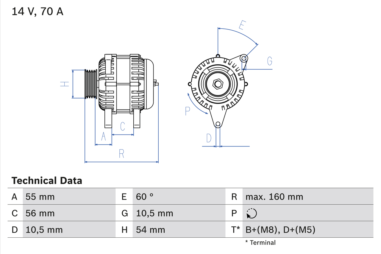 BOSCH 0 986 041 240 Alternatore-Alternatore-Ricambi Euro