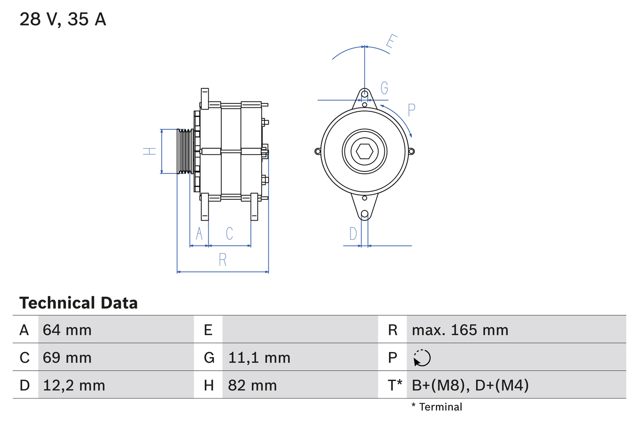 BOSCH 0 986 041 940 Alternator