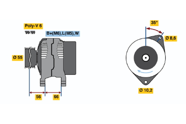 BOSCH 0 986 042 211 Alternator