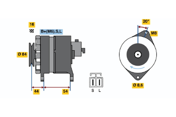 BOSCH 0 986 042 261 Alternator