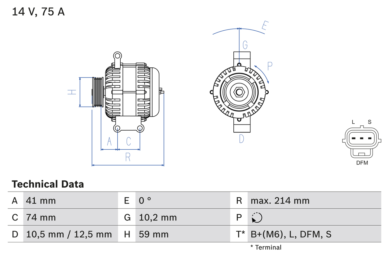 BOSCH 0 986 042 650 Alternator