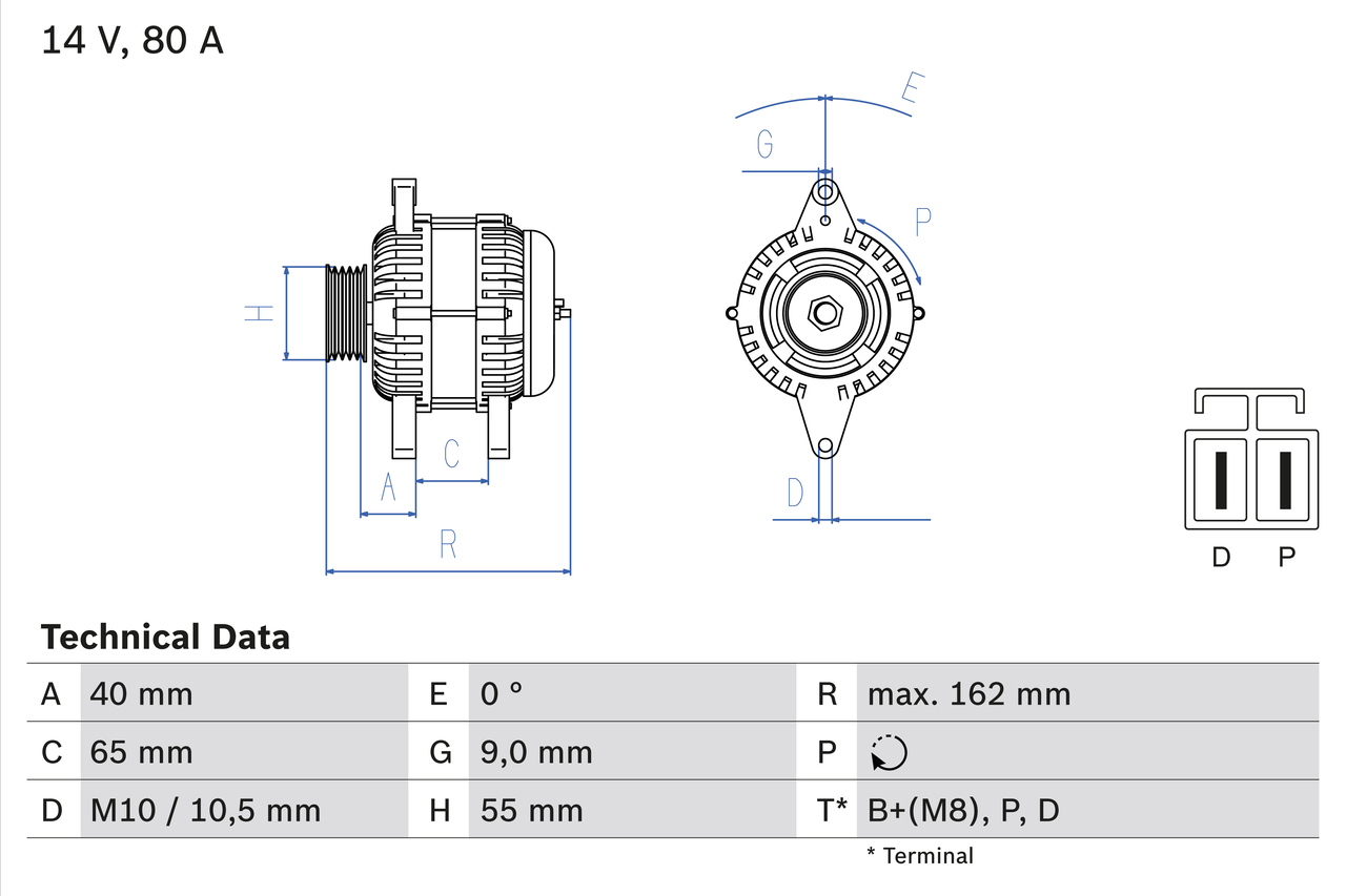 BOSCH 0 986 042 911 generátor