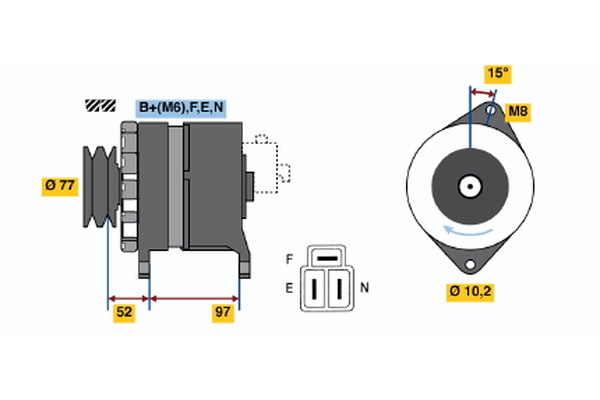 BOSCH 0 986 042 971 Alternator