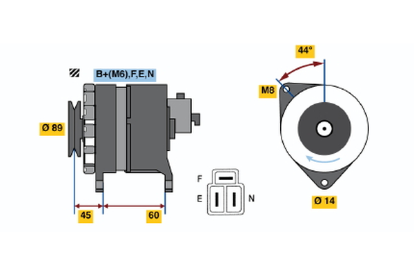 BOSCH 0 986 042 981 Alternator