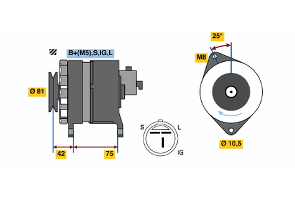 BOSCH 0 986 043 111 Alternator