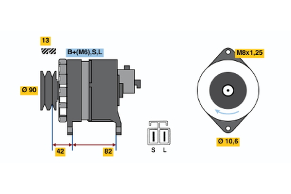 BOSCH 9 120 335 001 Alternator