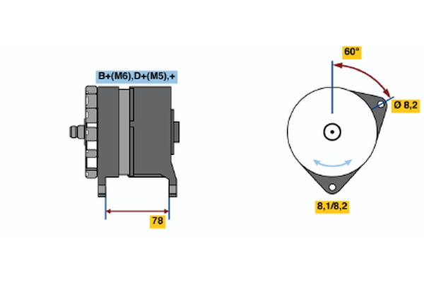 BOSCH 0 986 044 711 Alternator