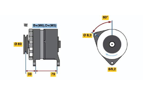 BOSCH 0 986 044 781 Alternator