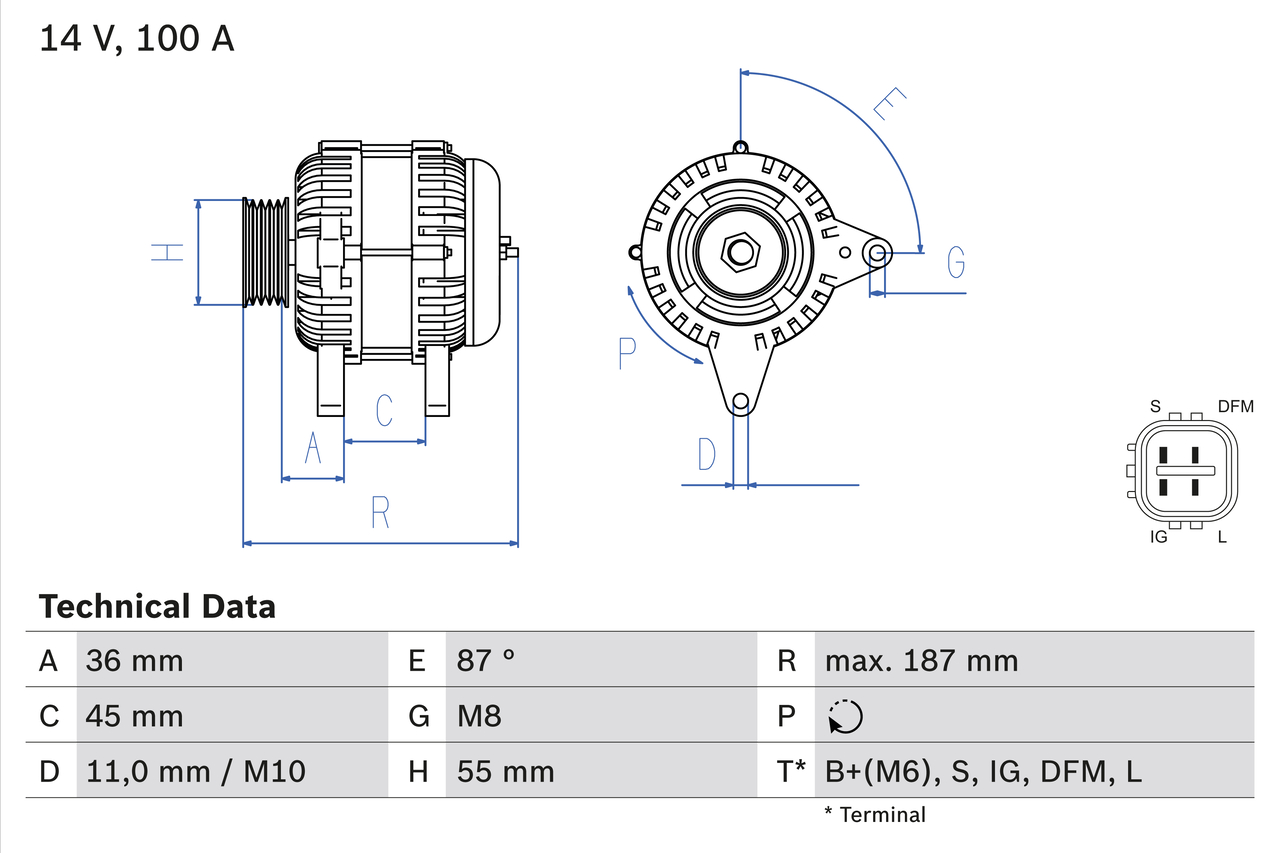 BOSCH 0 986 046 120 Alternatore-Alternatore-Ricambi Euro