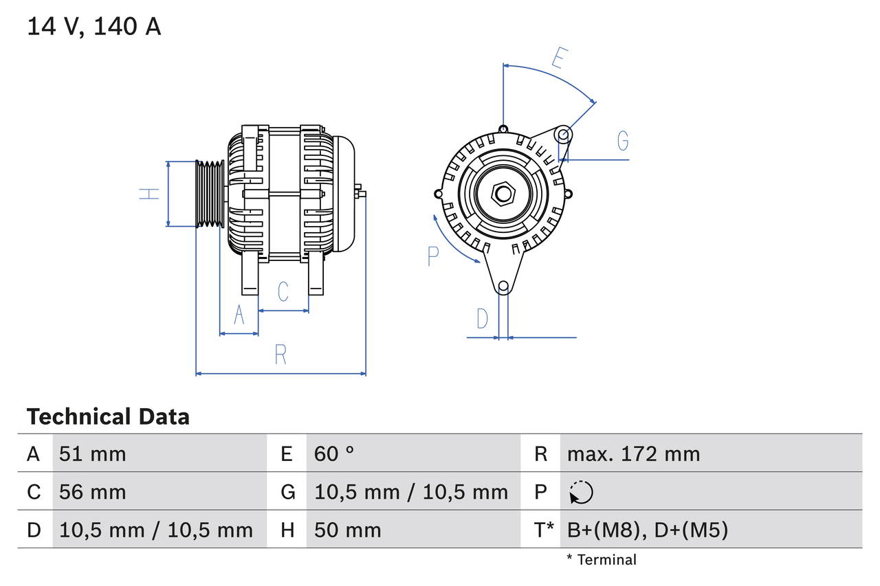 BOSCH 0 986 046 230 generátor