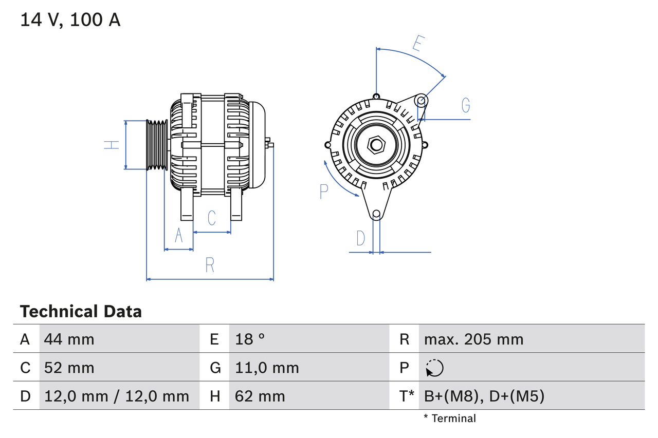 BOSCH 0 986 049 231 генератор