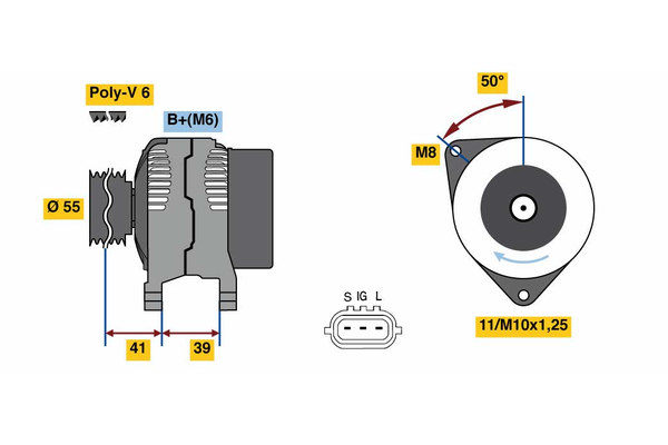 BOSCH 0 986 049 490 Alternator