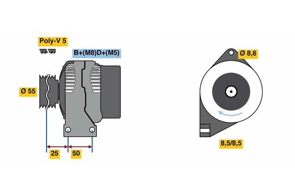 BOSCH 0 986 049 540...
