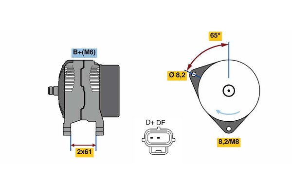 BOSCH 0 986 049 750 Alternator