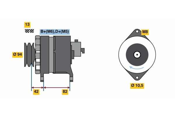 BOSCH 0 986 049 850 Alternator