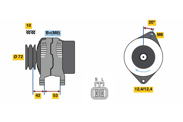 BOSCH 0 986 049 880 Alternator