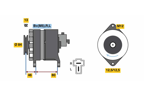 BOSCH 0 986 080 160 Alternator