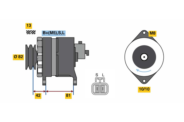 BOSCH 0 986 080 170 Alternator