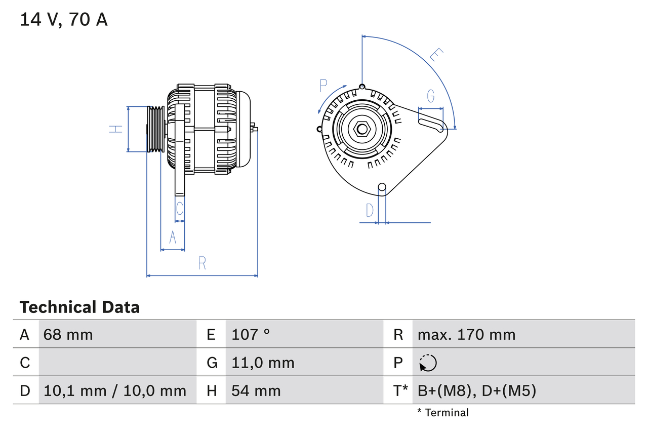 BOSCH 0 986 080 560 generátor